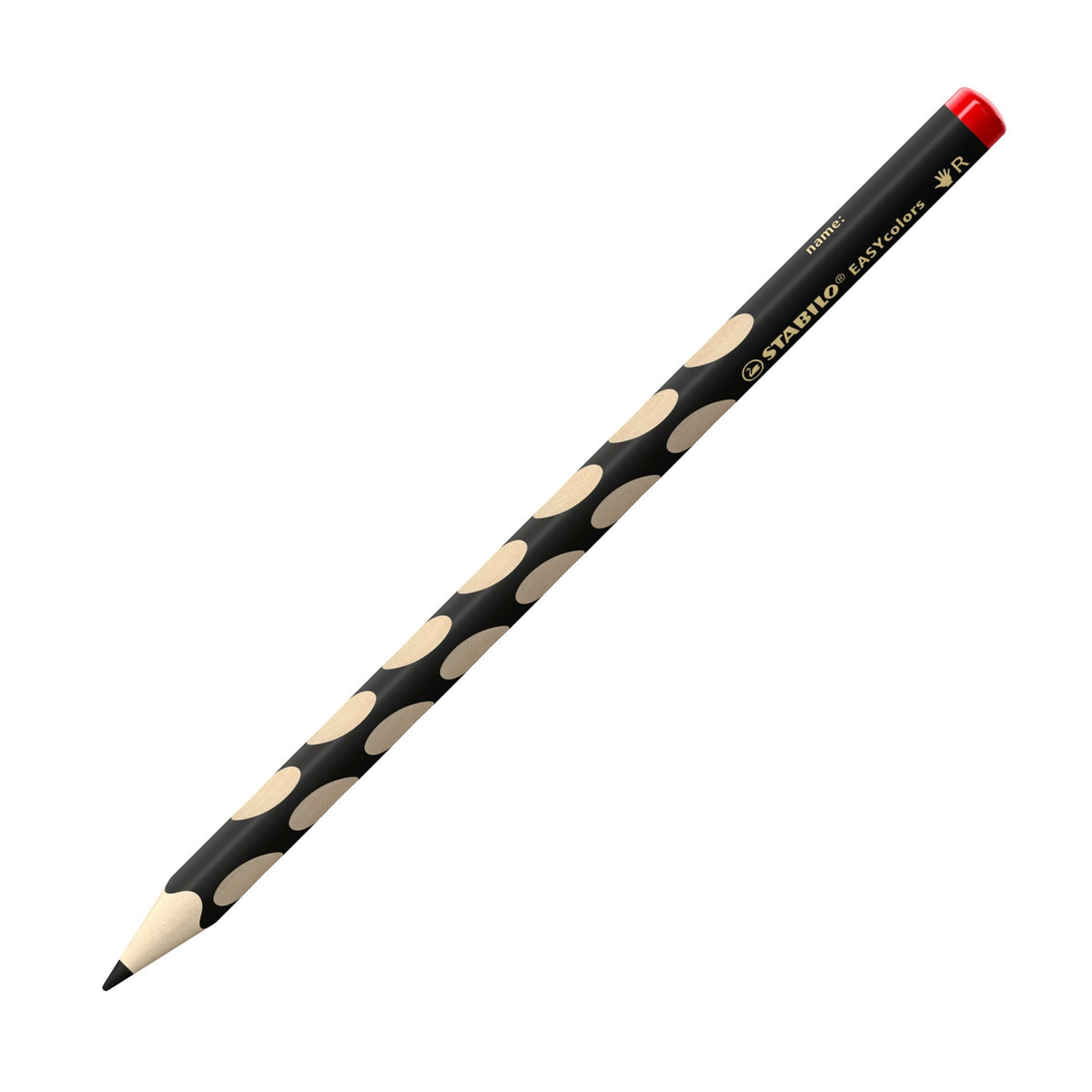STABILO Buntstift EASYcolors R – Dreikant, Minen-Ø 4,2 mm, Einzelstift Schwarz