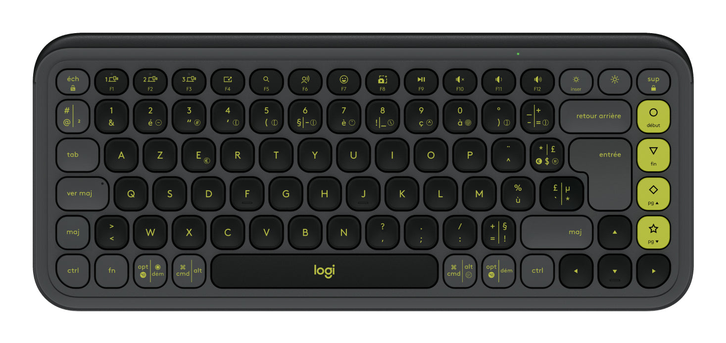 Logitech Tastatur für Windows 10/11, Mac OS X, Android, Graphit/Grün