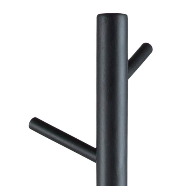 Actona Garderobenständer – Gummibaumholz – Schwarz – 1'760 mm