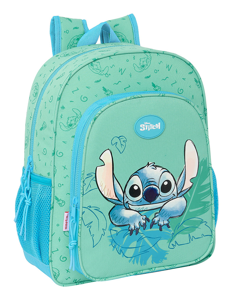 Safta Schulrucksack Stitch Aloha – 15 l, höhenverstellbar, gepolstert – Blau, 320 × 380 × 120 mm