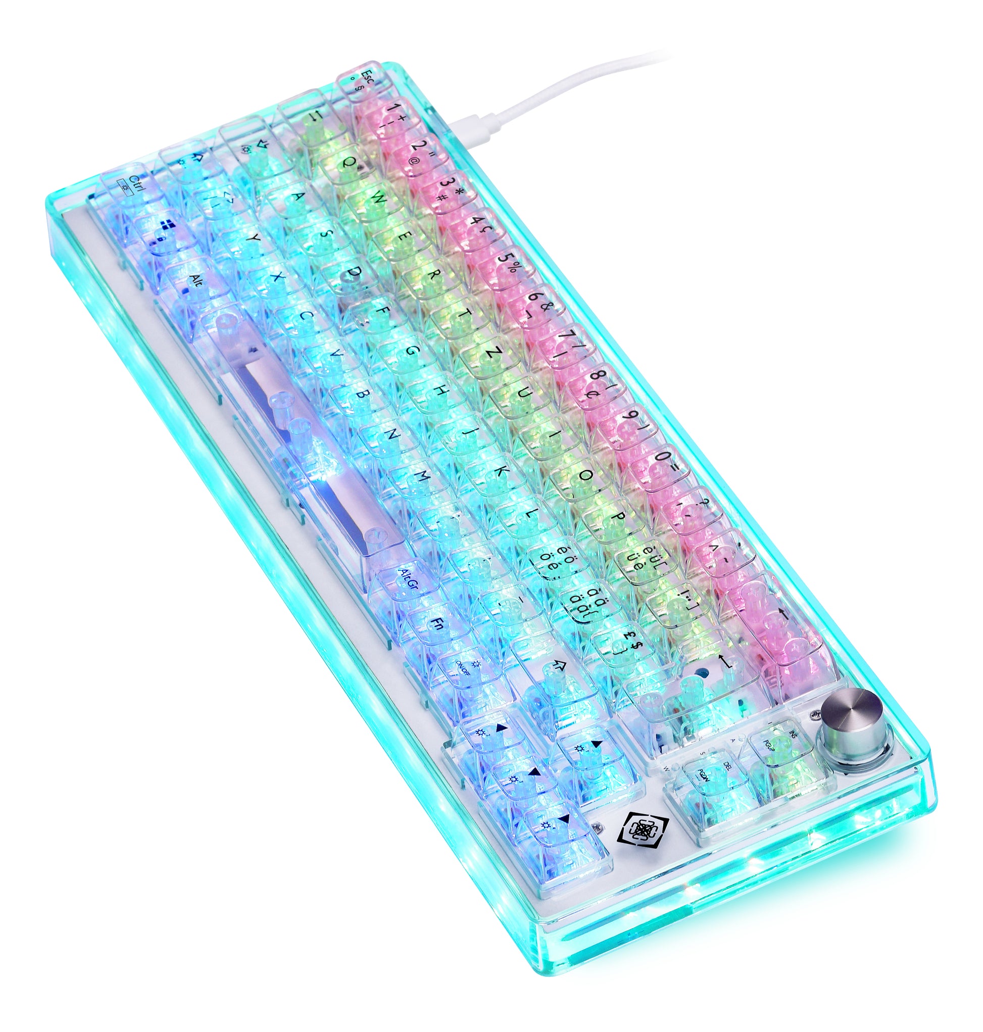 Deltaco Gaming GAM-160-T-CH – Gaming-Tastatur 65% – Mechanisch – QWERTZ (CH) – RGB – Ohne Ziffernblock
