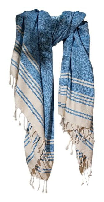 Foutastic Badetuch New Diamond Royal – 90×170 cm, 60% Baumwolle/40% Polyester, Blau/Beige