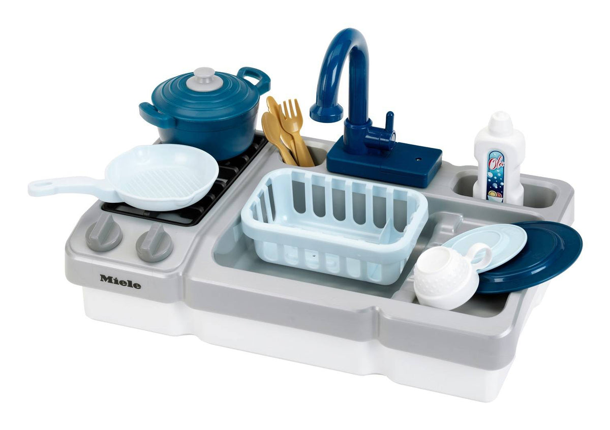 Theo Klein Spüle (Spielzeug) – Miele – 42 × 26 × 26 cm – 1 Stück – ab 3 J. – Kunststoff – blau/grau
