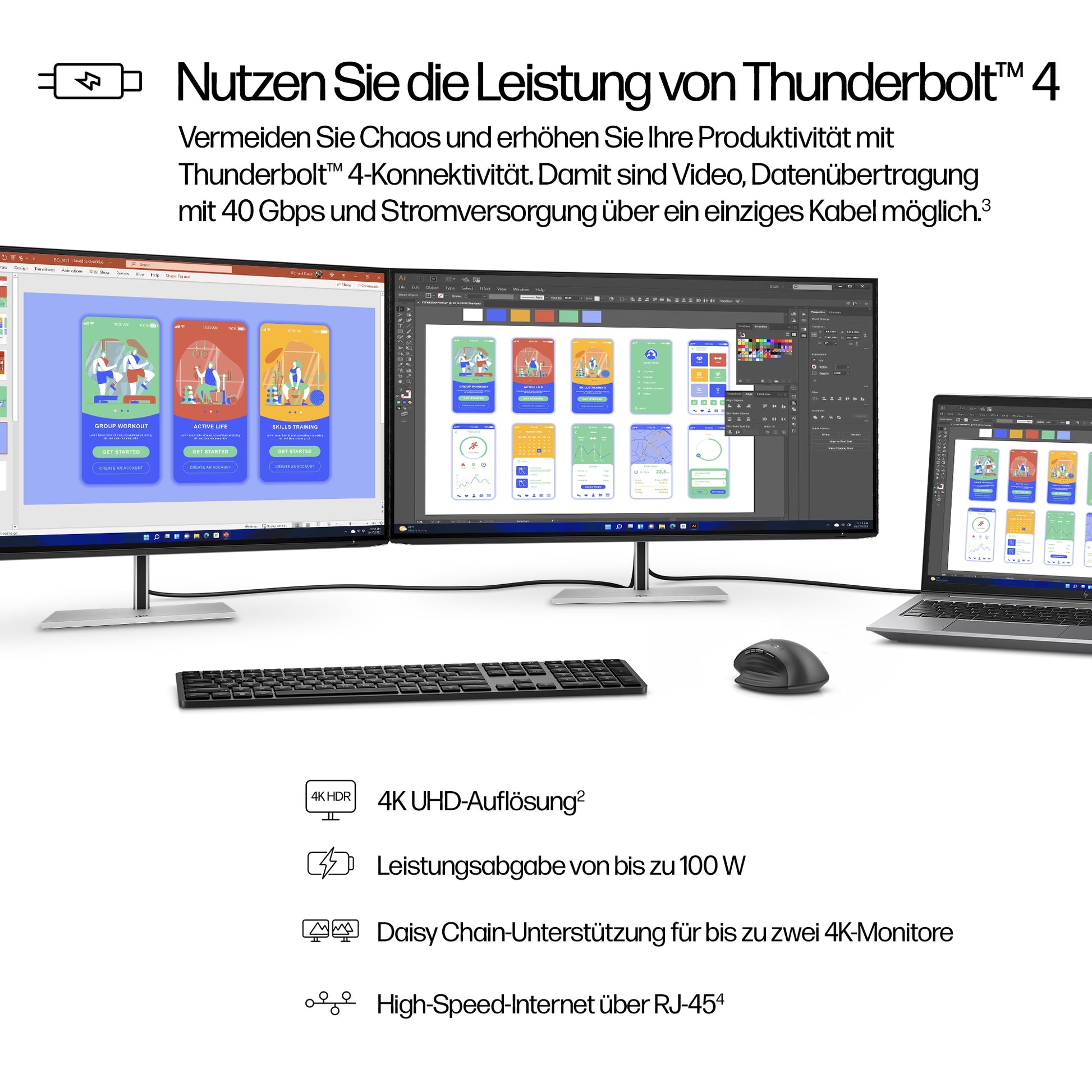 HP Serie 7 Pro 732pk – Monitor, 31,5", 4K, Thunderbolt 4
