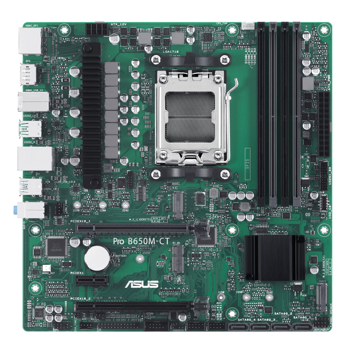 ASUS PRO B650M-CT-CSM – Mainboard – AM5, AMD B650, mATX, DDR5, 4×DIMM, 128 GB