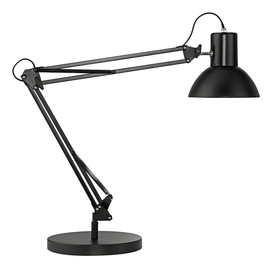 Unilux Tischleuchte SUCCESS 80 – E27, Höhenverstellung 0–66,0 cm, Klemme & Sockel – Schwarz