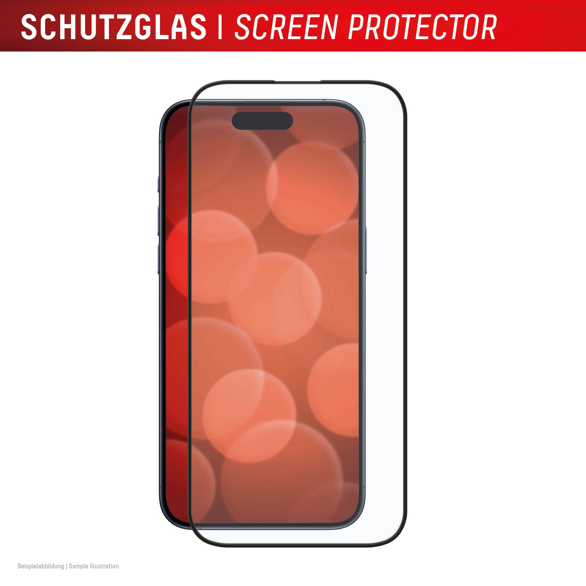 Displex Displayschutz (Panzerglas), Full Cover – für iPhone 16 – mit Applikator