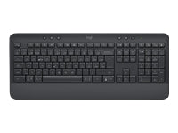 Logitech K650 – Tastatur, kabellos (Bluetooth/2,4 GHz), mit Handballenauflage – für Windows, macOS & Android