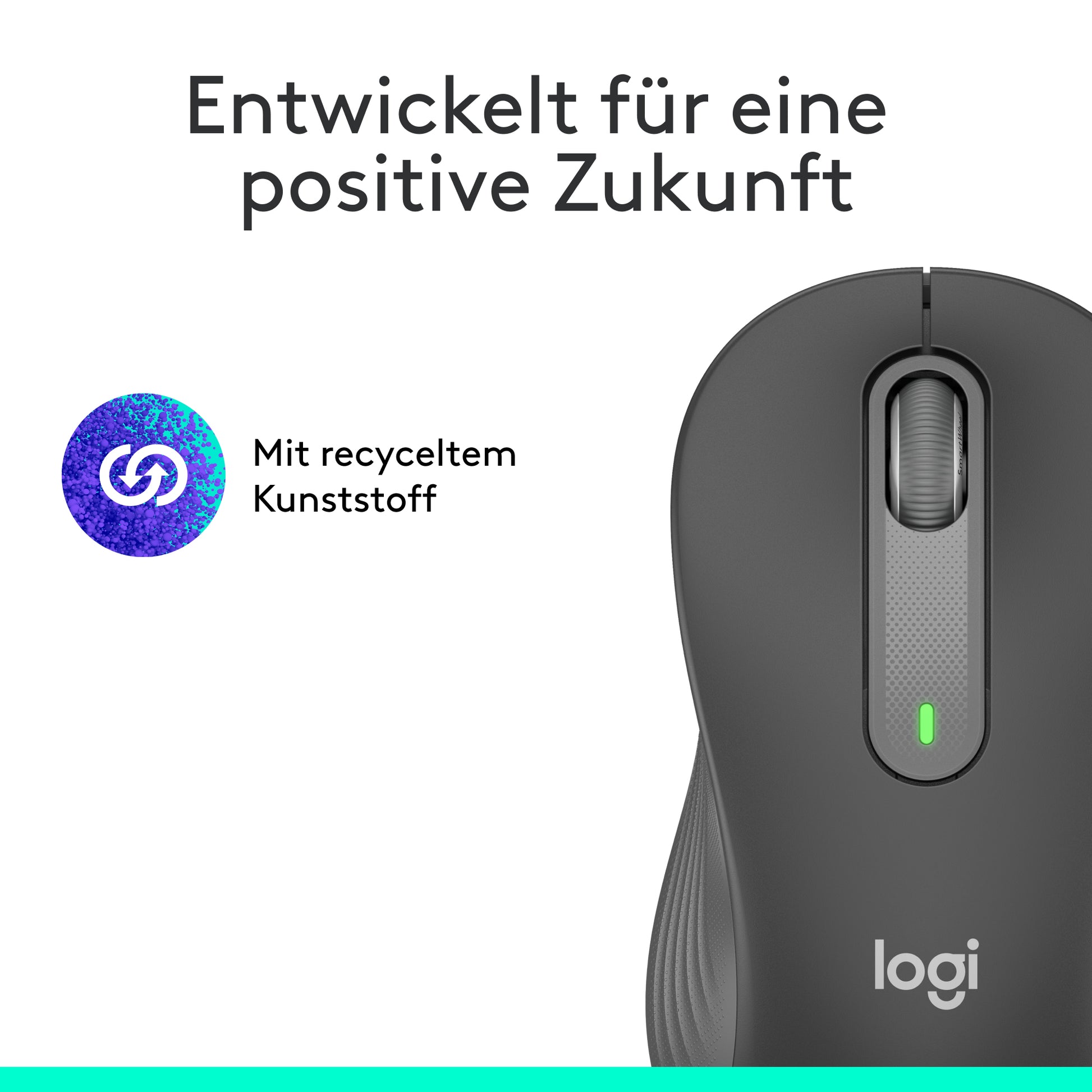 Logitech Signature M650 L für Business – Maus – Kabellos (Bluetooth/2,4 GHz), Logi Bolt, Linkshändig