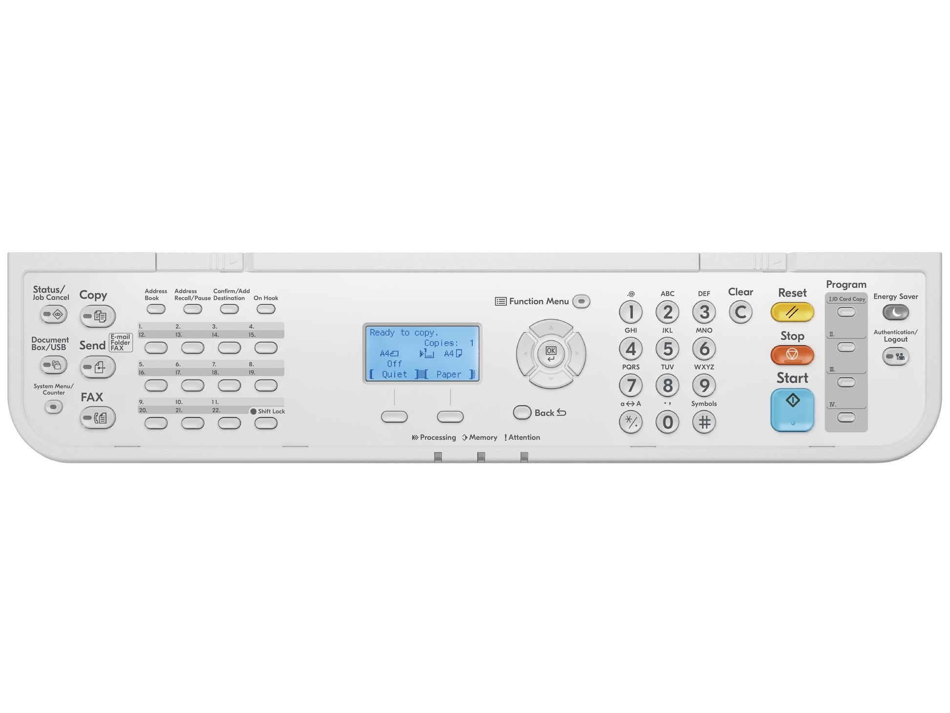 Kyocera MA4500fx – S/W Laser-MFP A4, 4-in-1 – USB/LAN – Duplex, Duplex-ADF – 45 Seiten/Min S/W