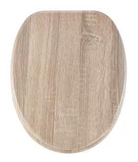 Diaqua Toilettensitz – MDF (FSC), Braun, Rund, 37,1 × 46,5 cm
