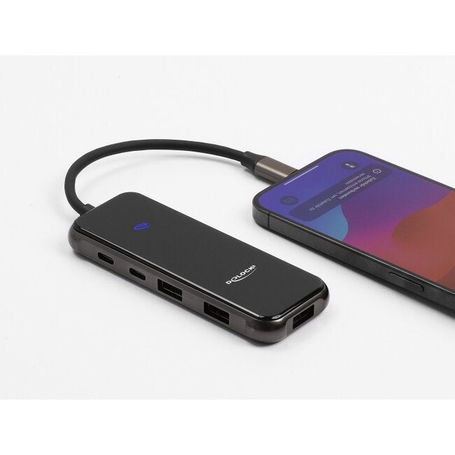 DeLOCK 92001 Dockingstation – USB-C, 1× HDMI, 3× USB-A, 1× USB-C, 85 W PD, SD/microSD, für Windows/Mac/ChromeOS