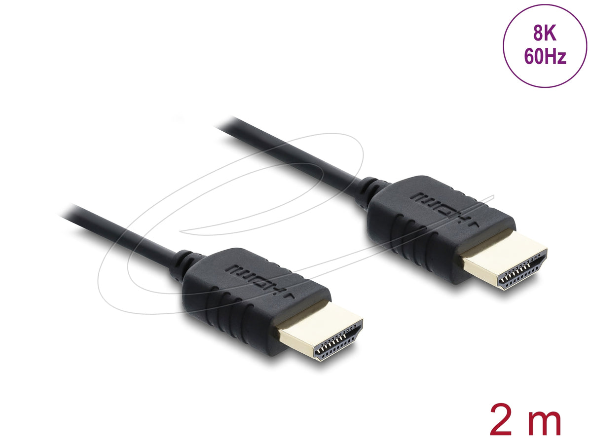 DeLOCK HDMI Kabel HDMI 2.1 8K 60 Hz – 2 m – ARC, geflochten