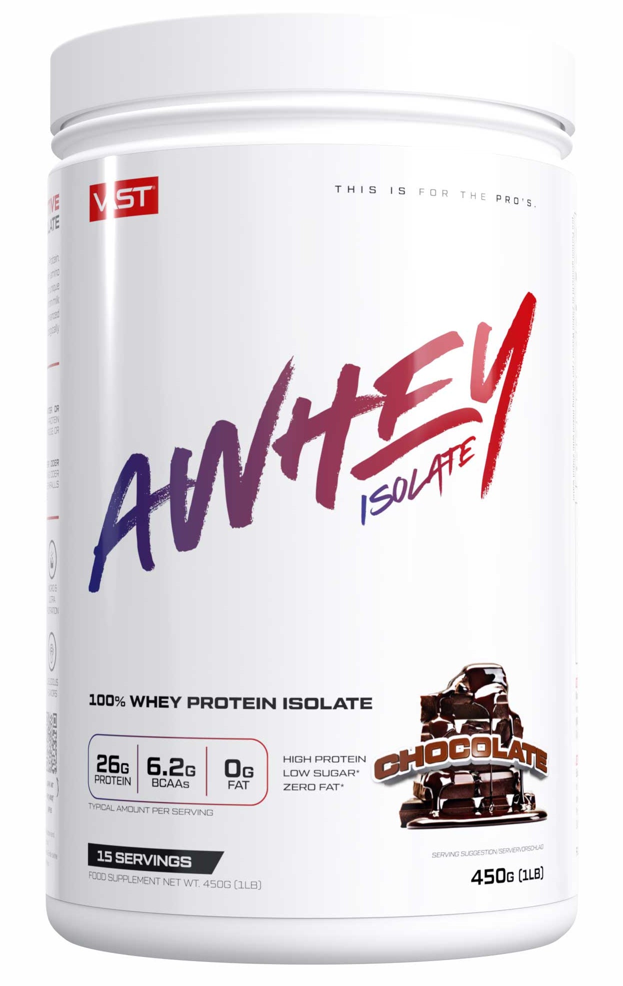 VAST Sports Whey Protein Isolat Schokolade – 450 g