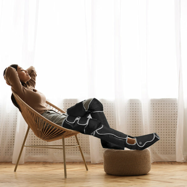 Bodi-Tek Massagegerät – Schwarz, 1400 g, Kompressionsmassage, Vibrations- und Wärmefunktion, für Beine