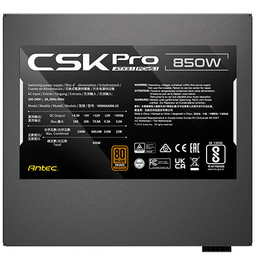 Antec CSK850 PRO ATX Netzteil 850 W 80 PLUS Bronze – semi-modular, ATX 3.1, 12VHPWR