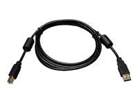 Tripp Lite USB-A auf USB-B Kabel – USB 2.0 (480 Mbit/s) – 0,9 m – Ferritperle, Goldstecker – Schwarz