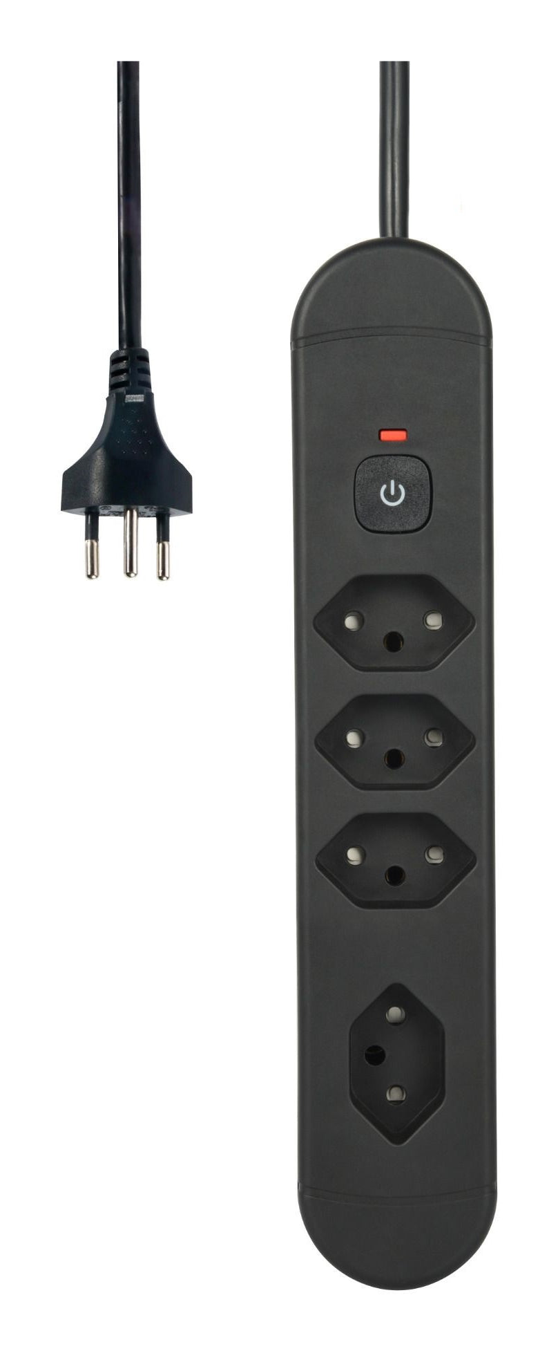 M. Schönenberger Schönenberger Steckdosenleiste, 4×T13, 2×USB‑A + 1×USB‑C, mit Schalter, 1,8 m, Kinderschutz – Schwarz