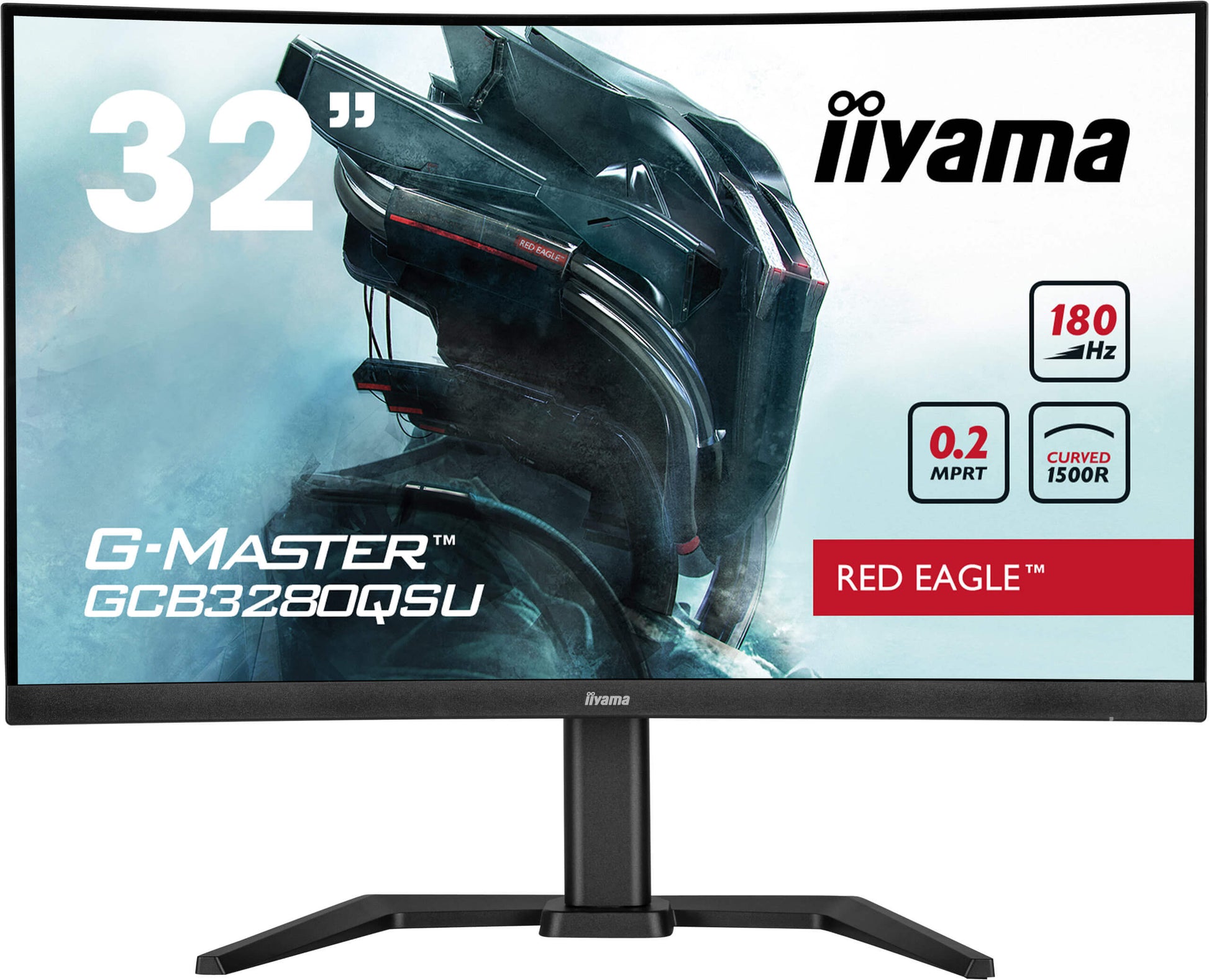 iiyama GCB3280QSU-B2 – Monitor, 32" 2560 × 1440 (WQHD), Gebogen, 300 cd/m²