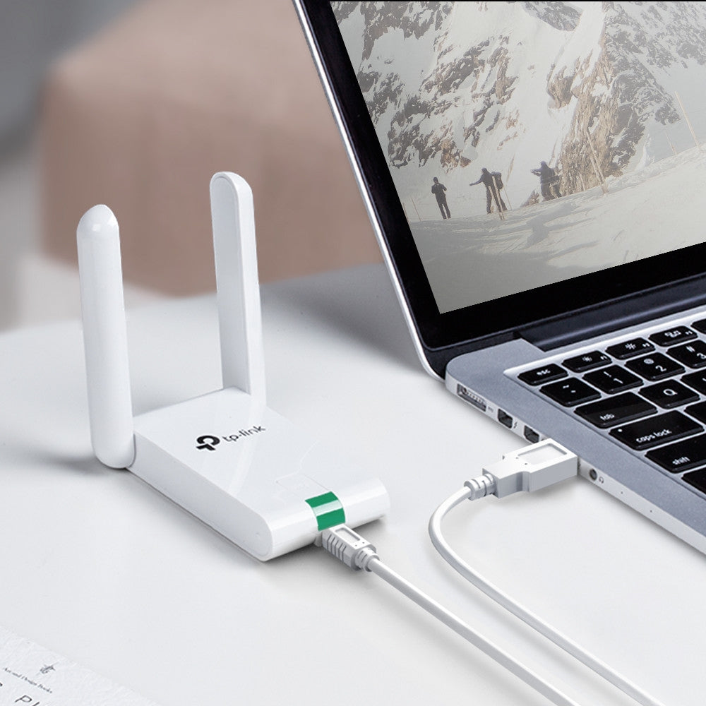TP-Link TL-WN822N USB-WLAN-Adapter – Wi-Fi 4 (802.11n), bis 300 Mbit/s, 2,4 GHz, externe Antenne