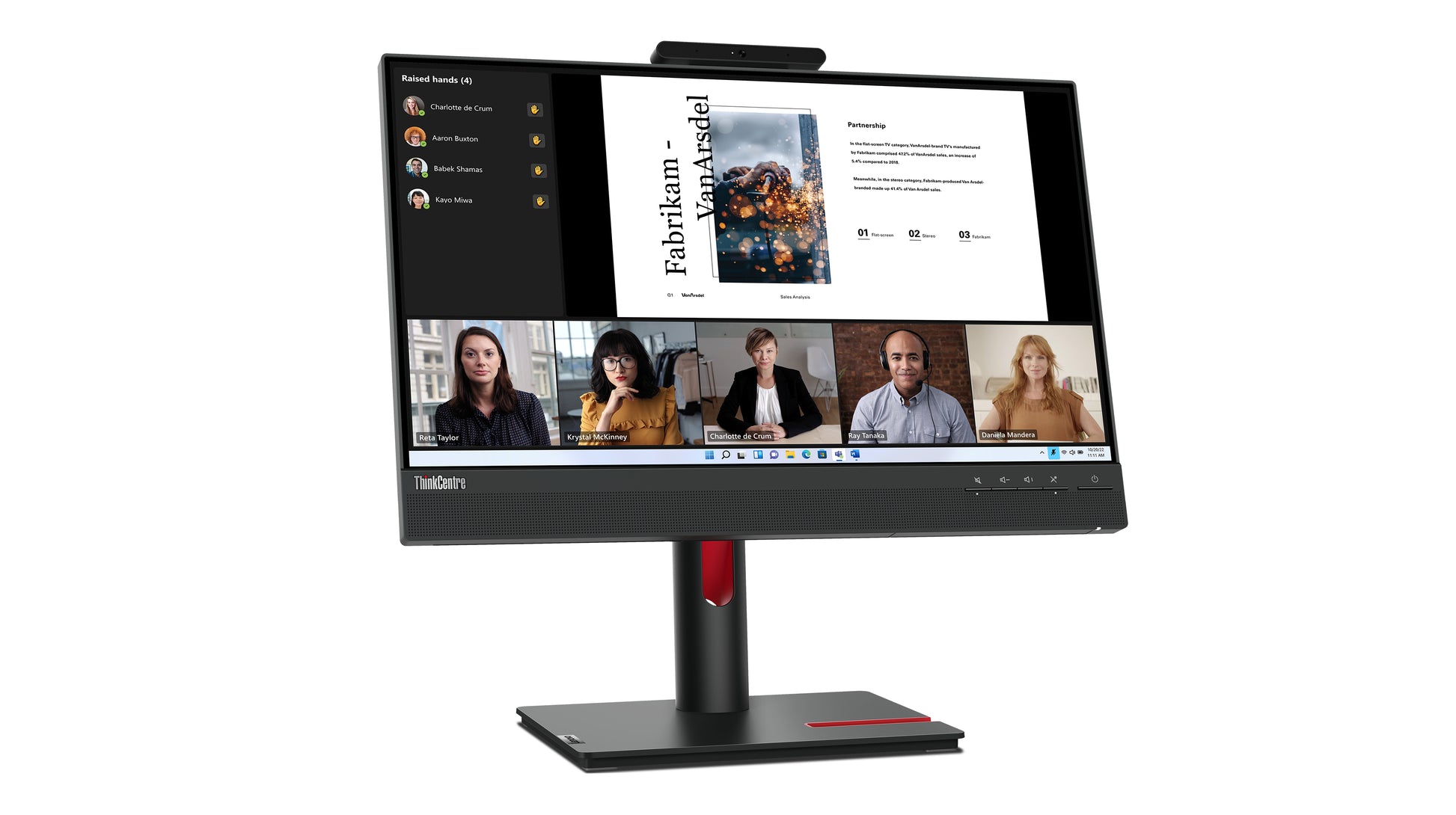 Lenovo ThinkVision – Monitor, 21,5" 1920 × 1080 (Full HD), IPS, HDMI, DisplayPort