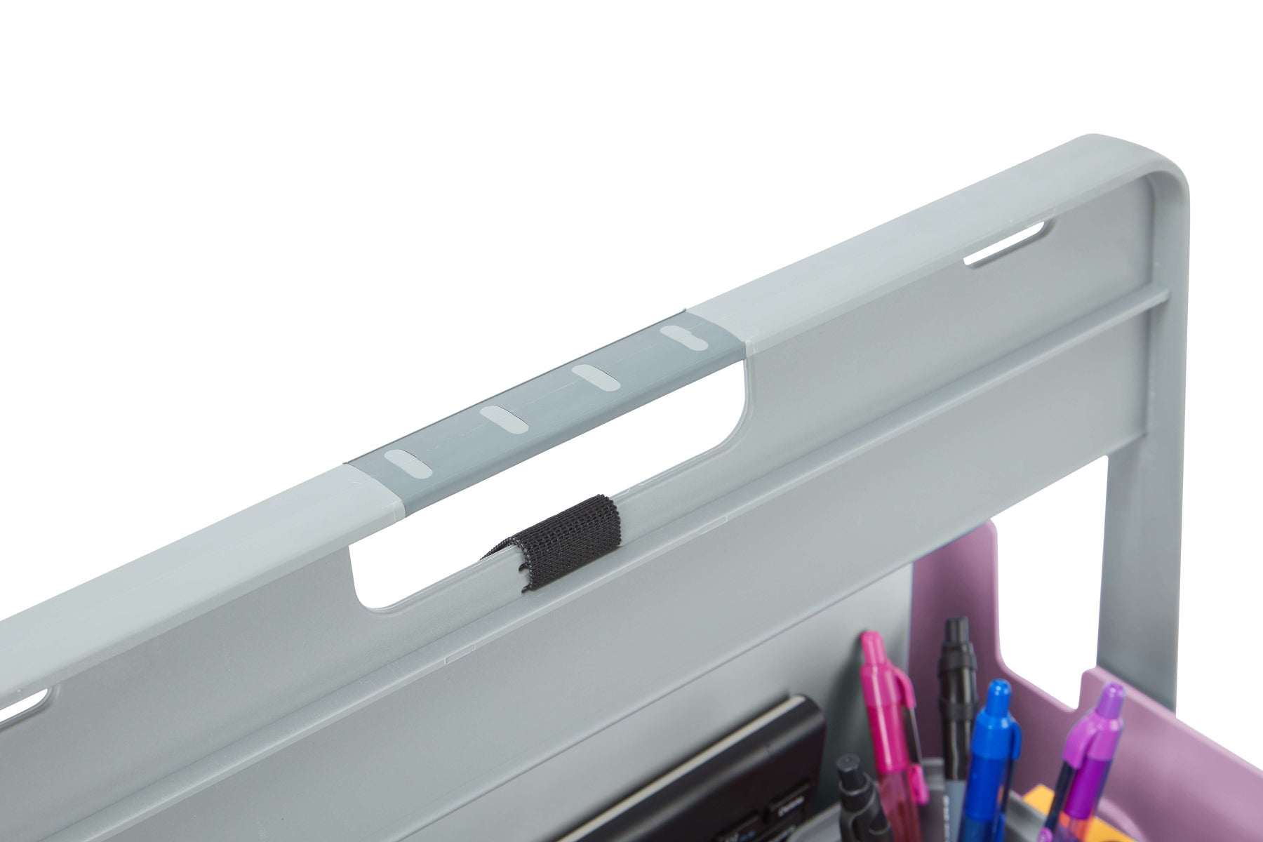 Hotbox Laptop-Ständer – bis 14,9", 2 Schubladen, höhenverstellbar – Violett