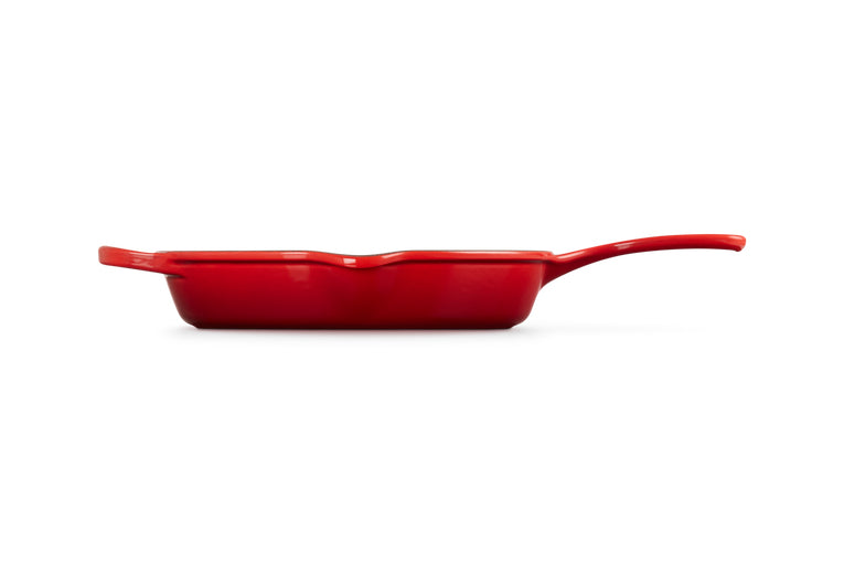 Le Creuset Fonduepfanne – Ø 29,8 cm, Gusseisen, Emaille, für Induktion, Gas, Glaskeramik u. a., Rot/Schwarz