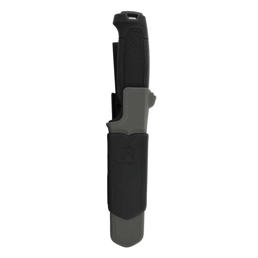 Morakniv Amberg Compact (S) – Outdoormesser 77 mm, Edelstahl, TPE-Griff, mit Scheide, schwarz