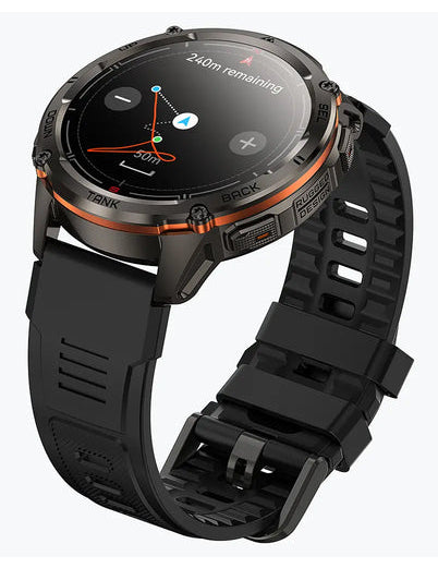 Kospet Tank T3 Ultra 2 48 mm GPS – Silikon Schwarz, Sportband Schwarz, 50 m, für iPhone