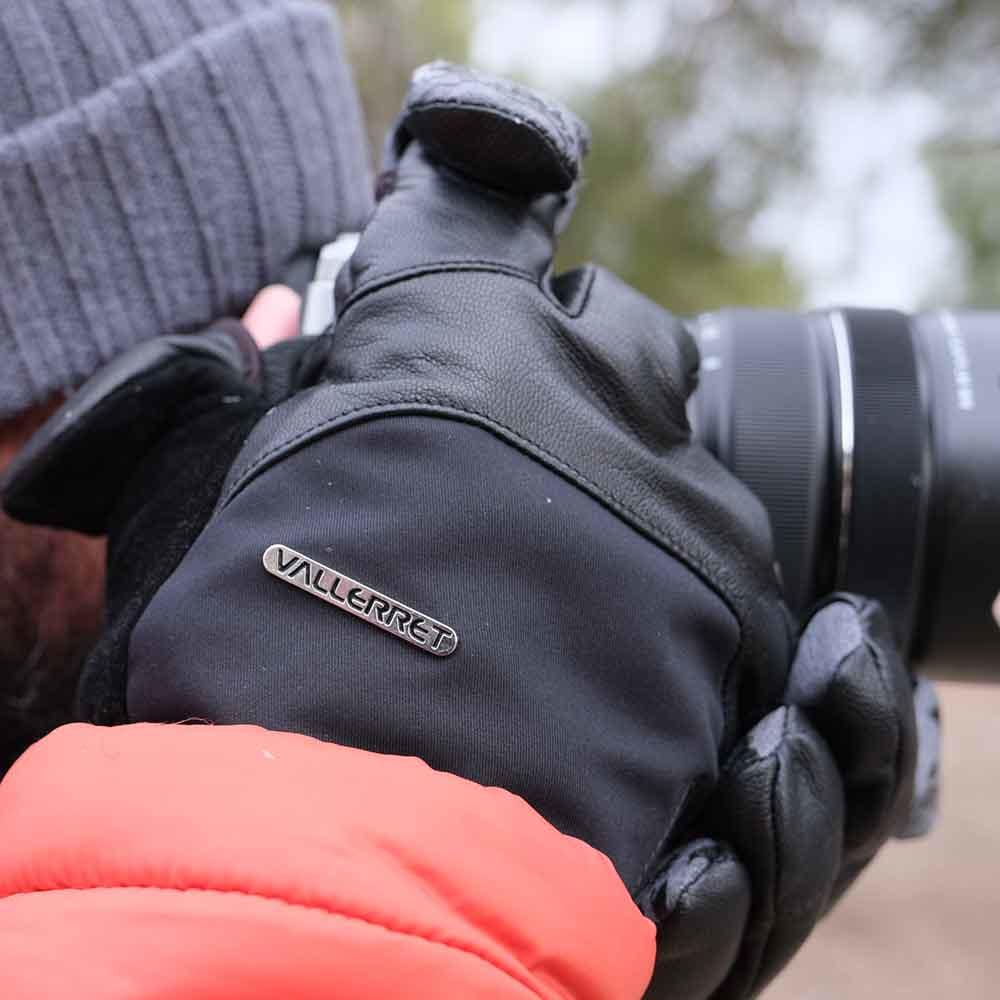 Vallerret Photography Gloves Vallerret Tinden Handschuhe – Grösse XXL, Echtes Leder, magnetische Fingerspitzen – Schwarz