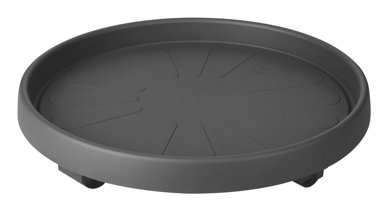 elho Universal Planttaxi 35 Untersetzer – Recycling-Kunststoff – Schwarz – Ø 350 × 65 mm – 4 Rollen
