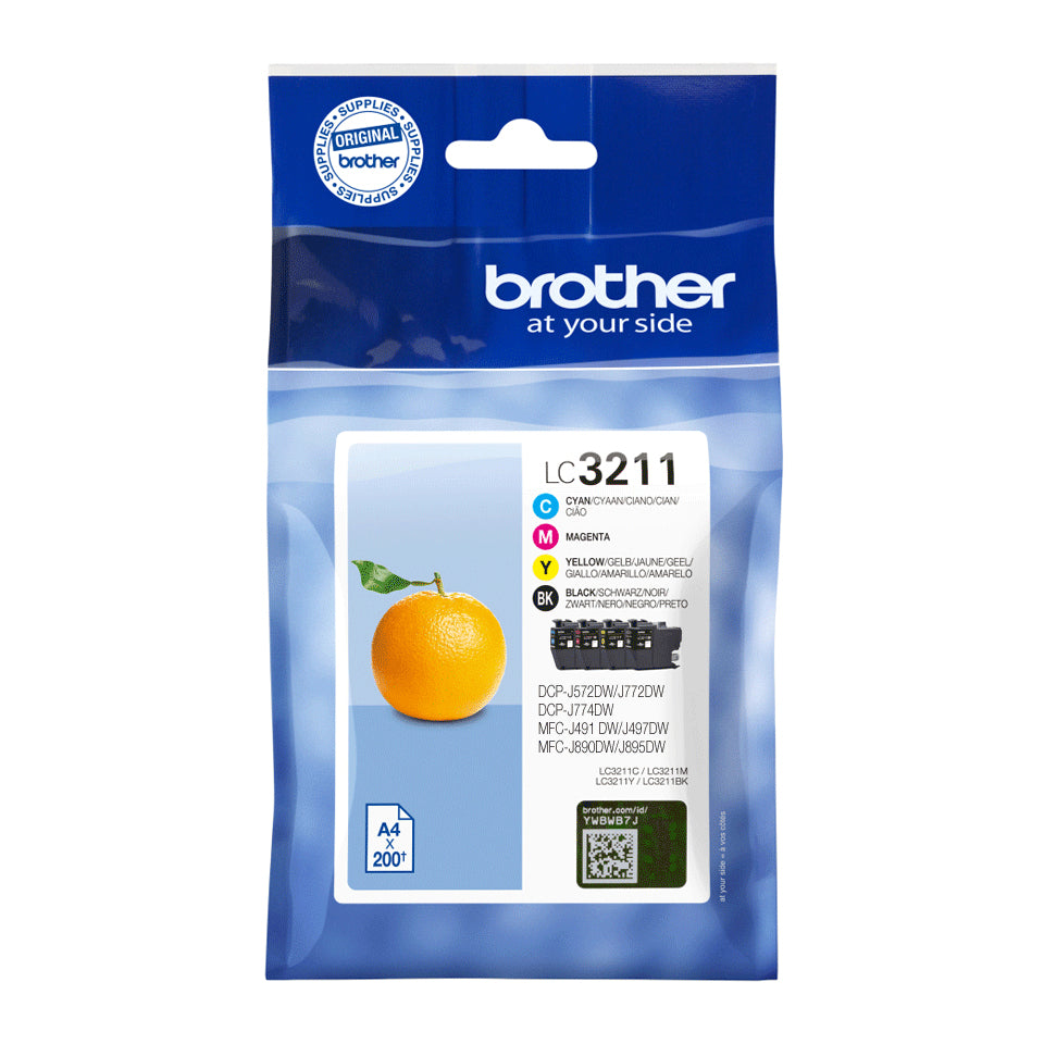 Brother Tintenpatronen-Multipack CMYK, 4er-Pack – für Tintenstrahldrucker/Multifunktionsgeräte