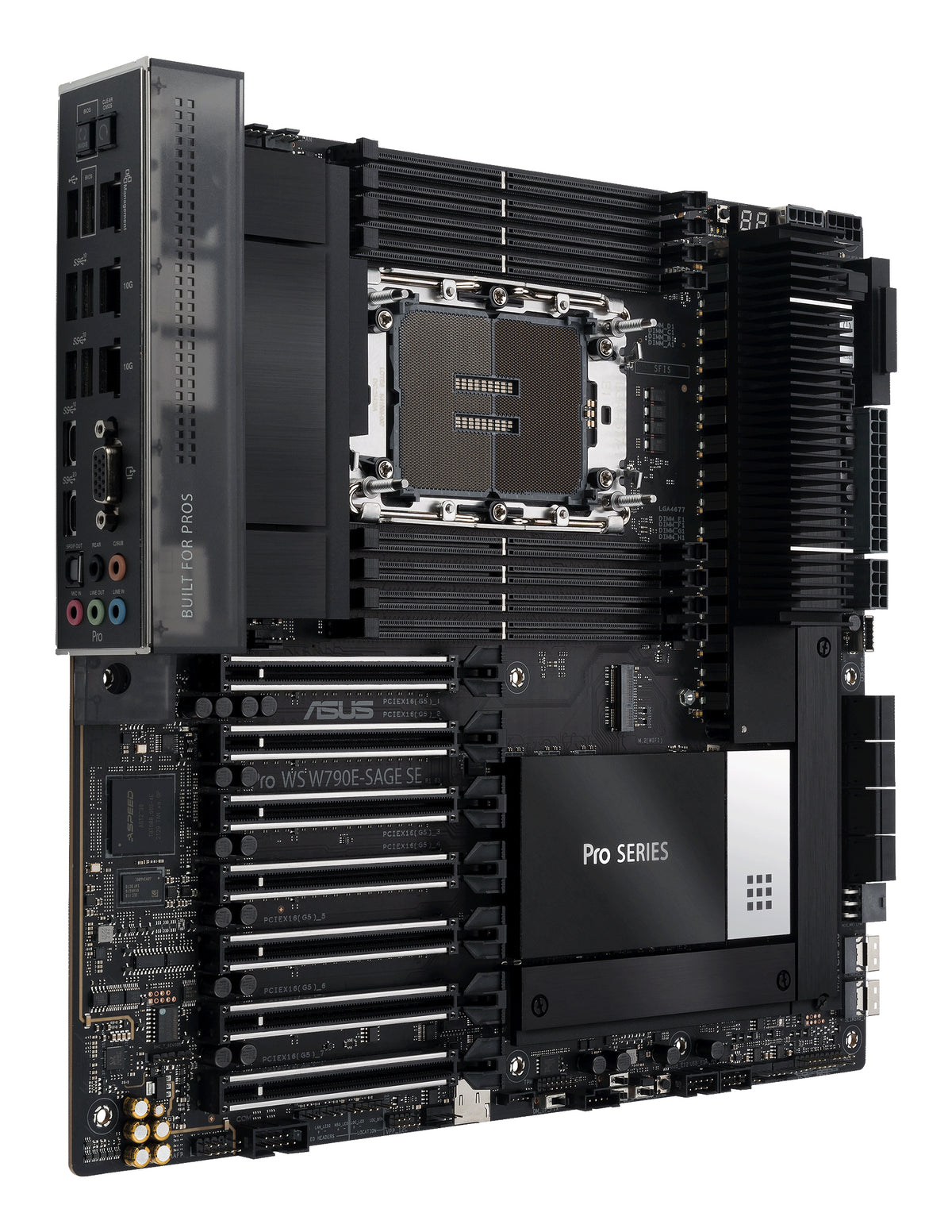 ASUS PRO WS W790E-SAGE SE – Mainboard – LGA 4677, Intel W790, EEB, DDR5, 8×DIMM, 2,05 TB