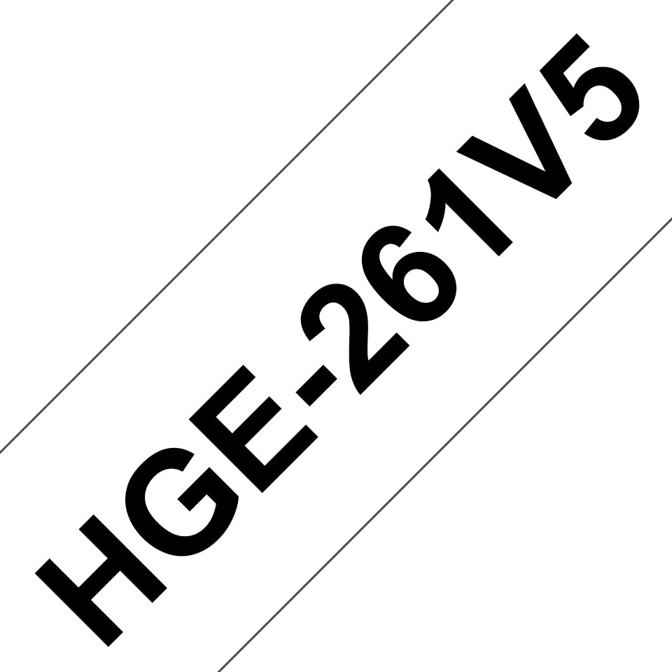 Brother Schriftband – 36 mm × 8 m, weiss, schwarz – 5 Stück