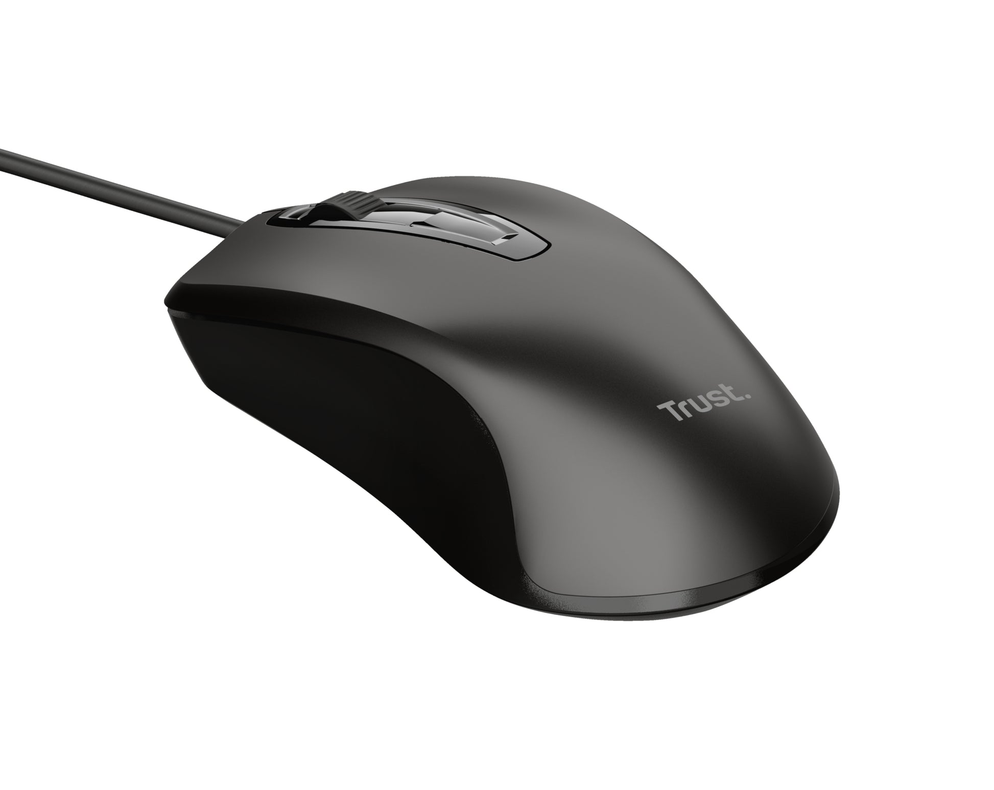 Trust Basic Maus Kabelgebunden (USB-A), 1200 DPI, Beidhändig, Schwarz