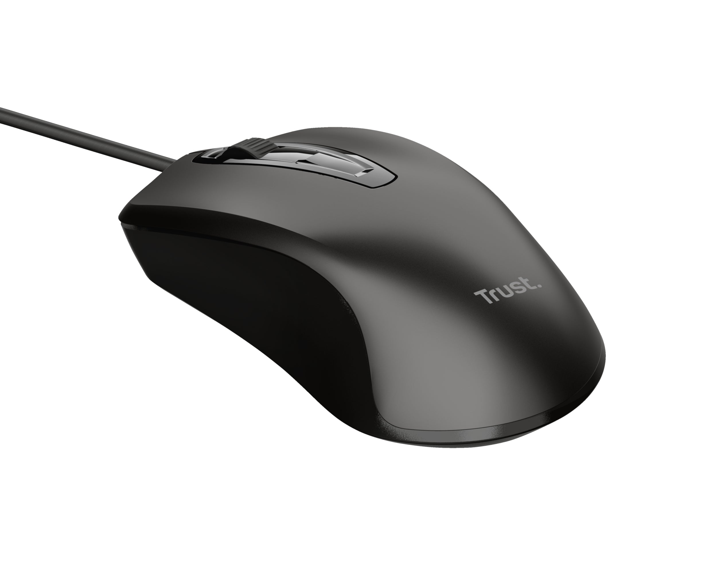 Trust Basic Maus Kabelgebunden (USB-A), 1200 DPI, Beidhändig, Schwarz
