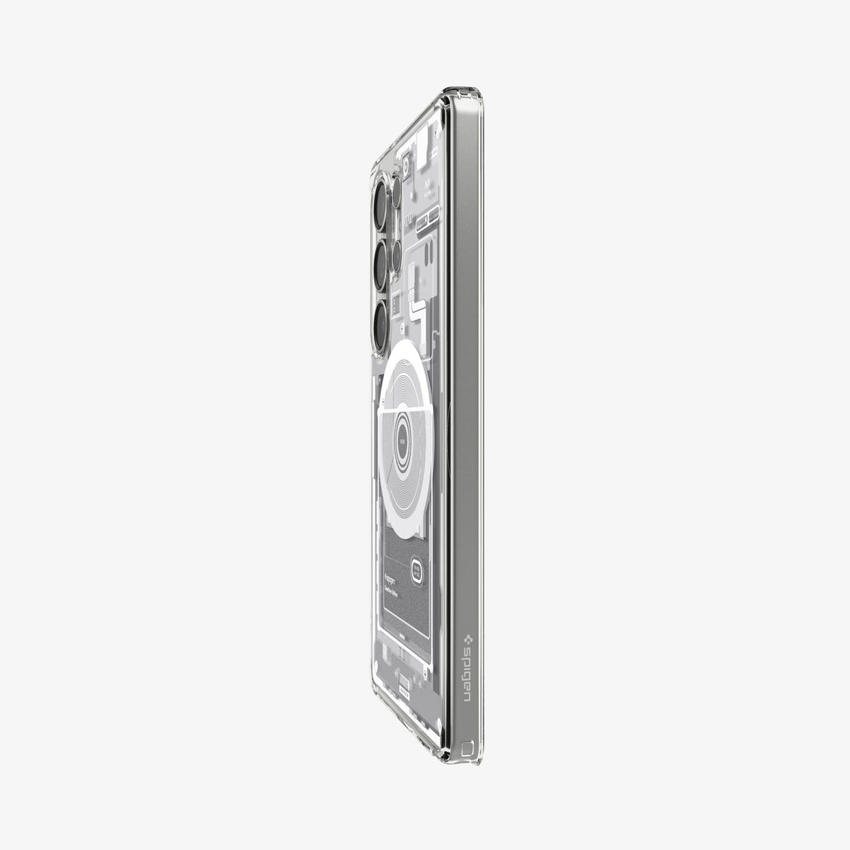 Spigen Ultra Hybrid MagFit – Backcover – für Samsung Galaxy S25 Ultra, PC+TPU, Weiss, bis 1,2 m Sturzsicher