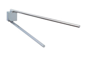 TESA Doppelter Handtuchhalter – 5×42×8 cm, Metall, Klebestreifen, Verchromt