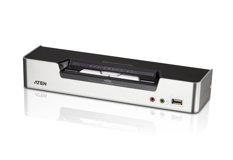 ATEN KVM-Switch 2×1, USB 2.0 Hub, Audio