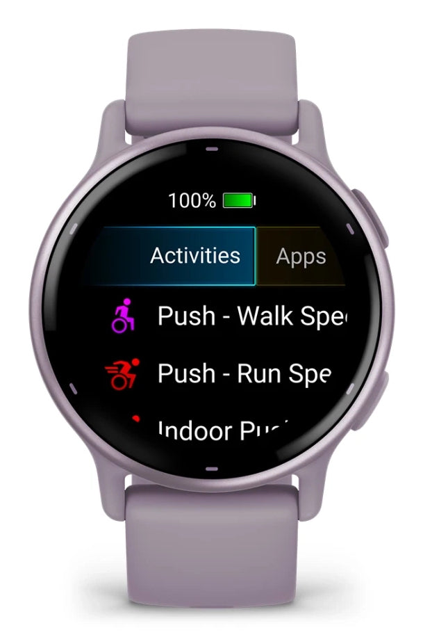 Garmin Vivoactive 5 – Smartwatch – 42,2 mm, 1,2" AMOLED, GPS, Gorilla Glass, 5 ATM, Orchidee, Silikonband