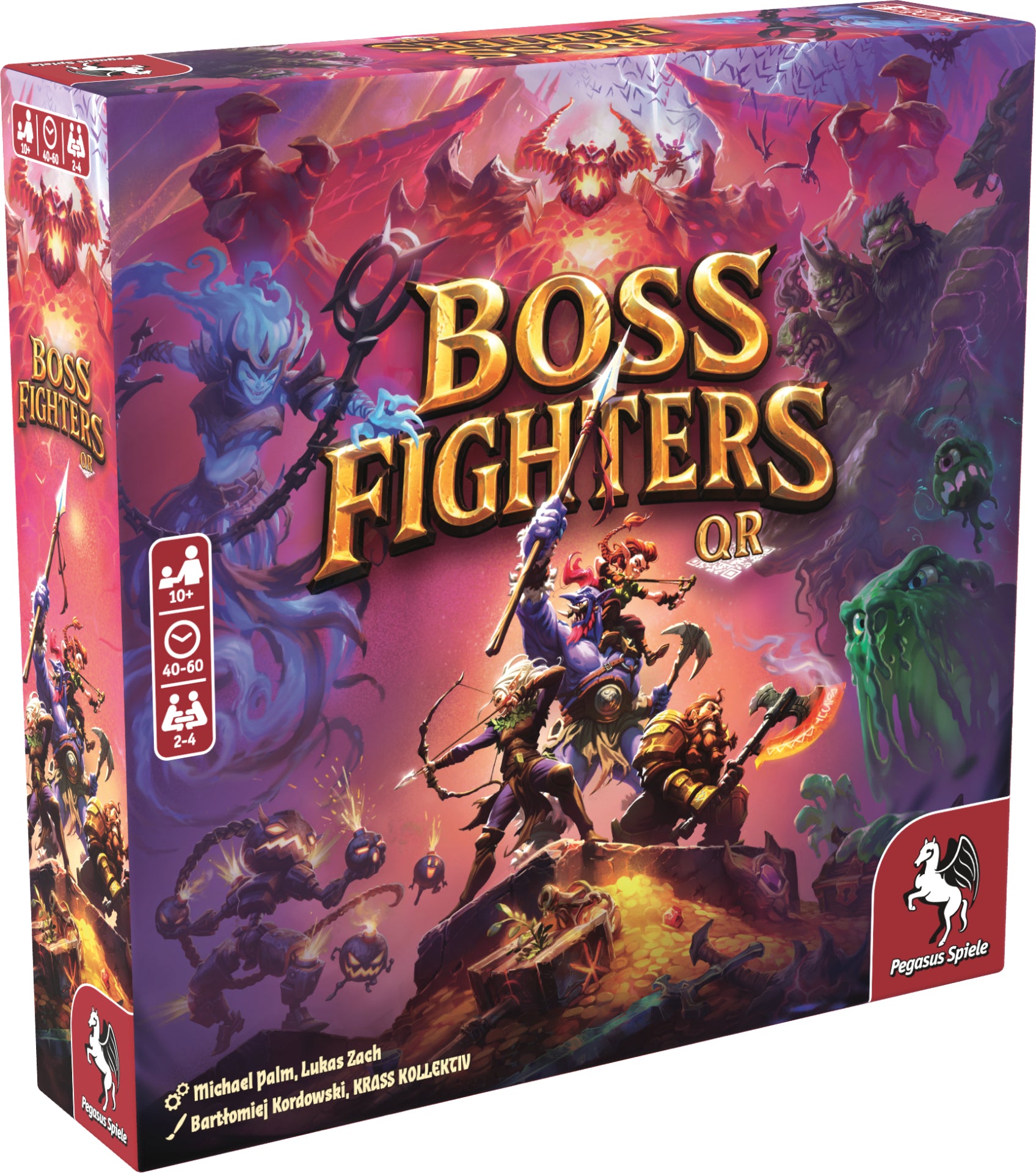 Pegasus Boss Fighters QR Brettspiel, 2–4 Spieler, ab 10 Jahren, 60 Min., EN