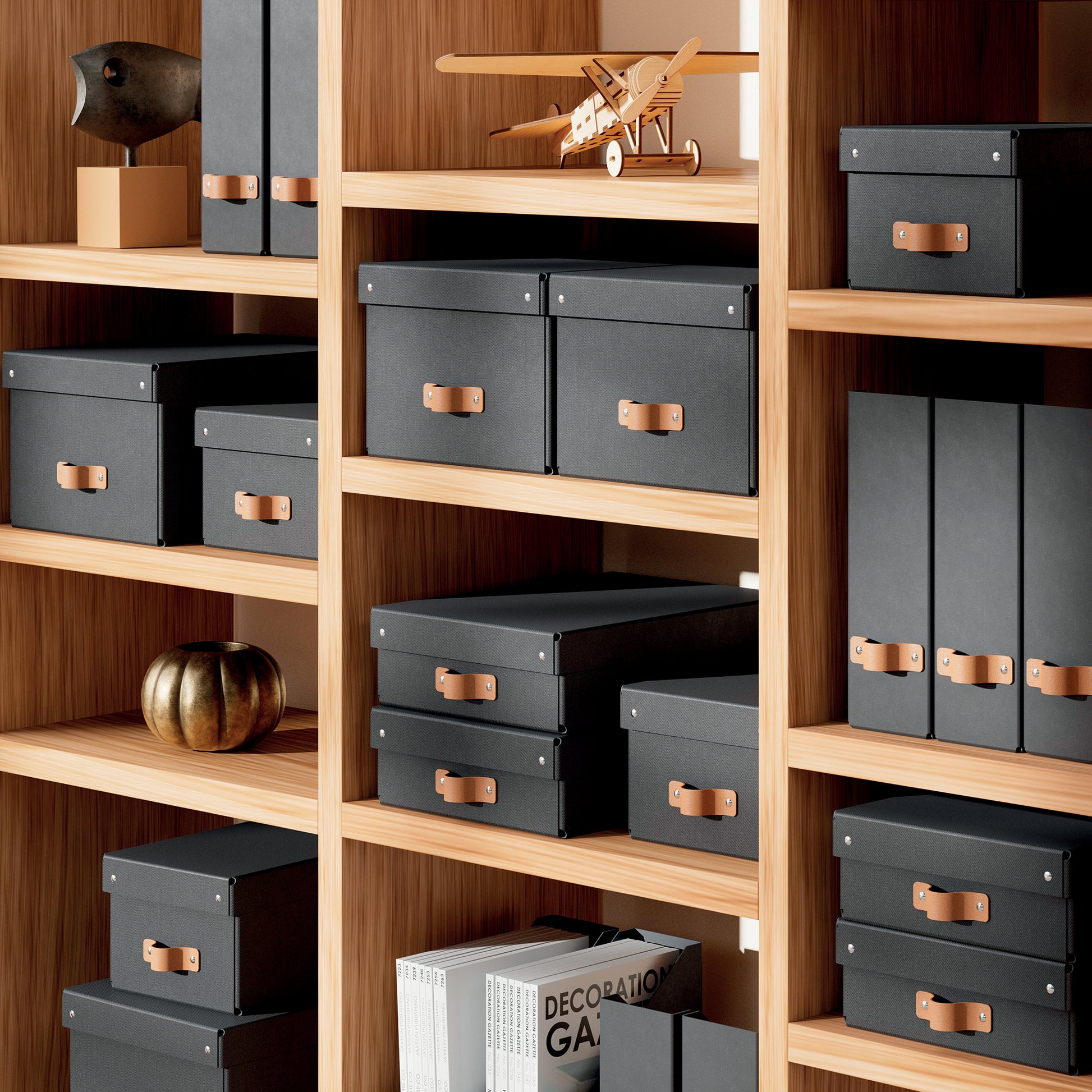 Leitz Stehsammler – Karton, Schwarz, 100×260×310 mm, 2 Stk.