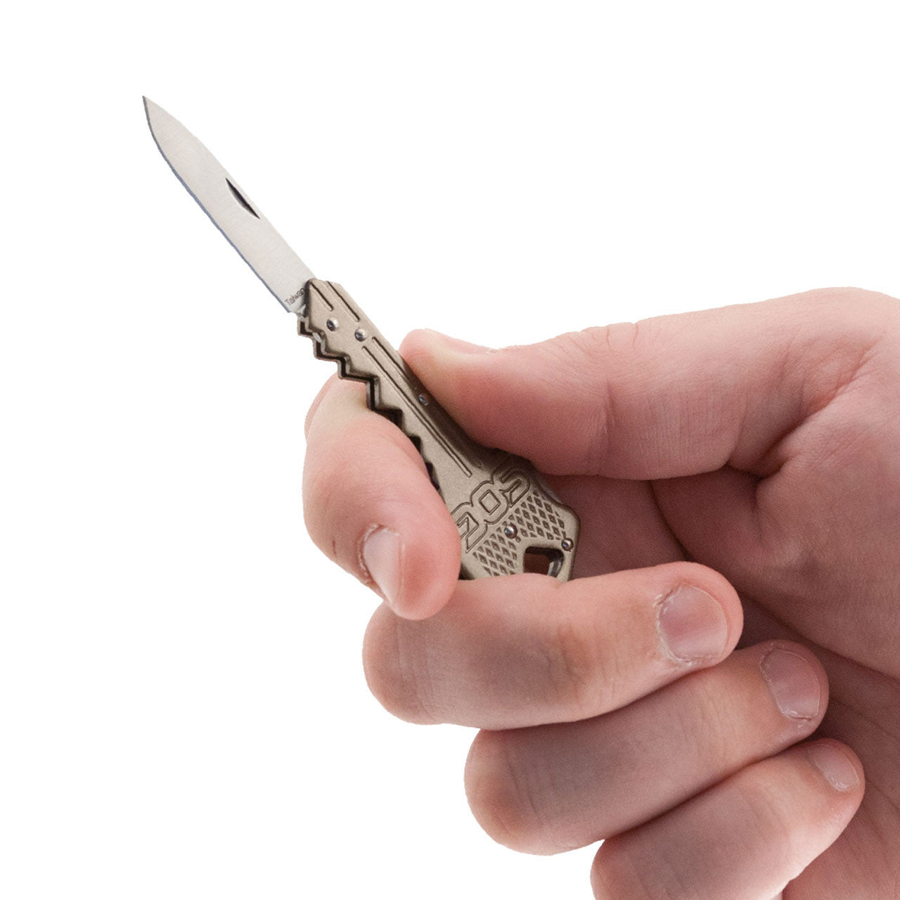 SOG KEY102-CP Schlüsselmesser – Klingenlänge 38 mm, Gesamtlänge 102 mm