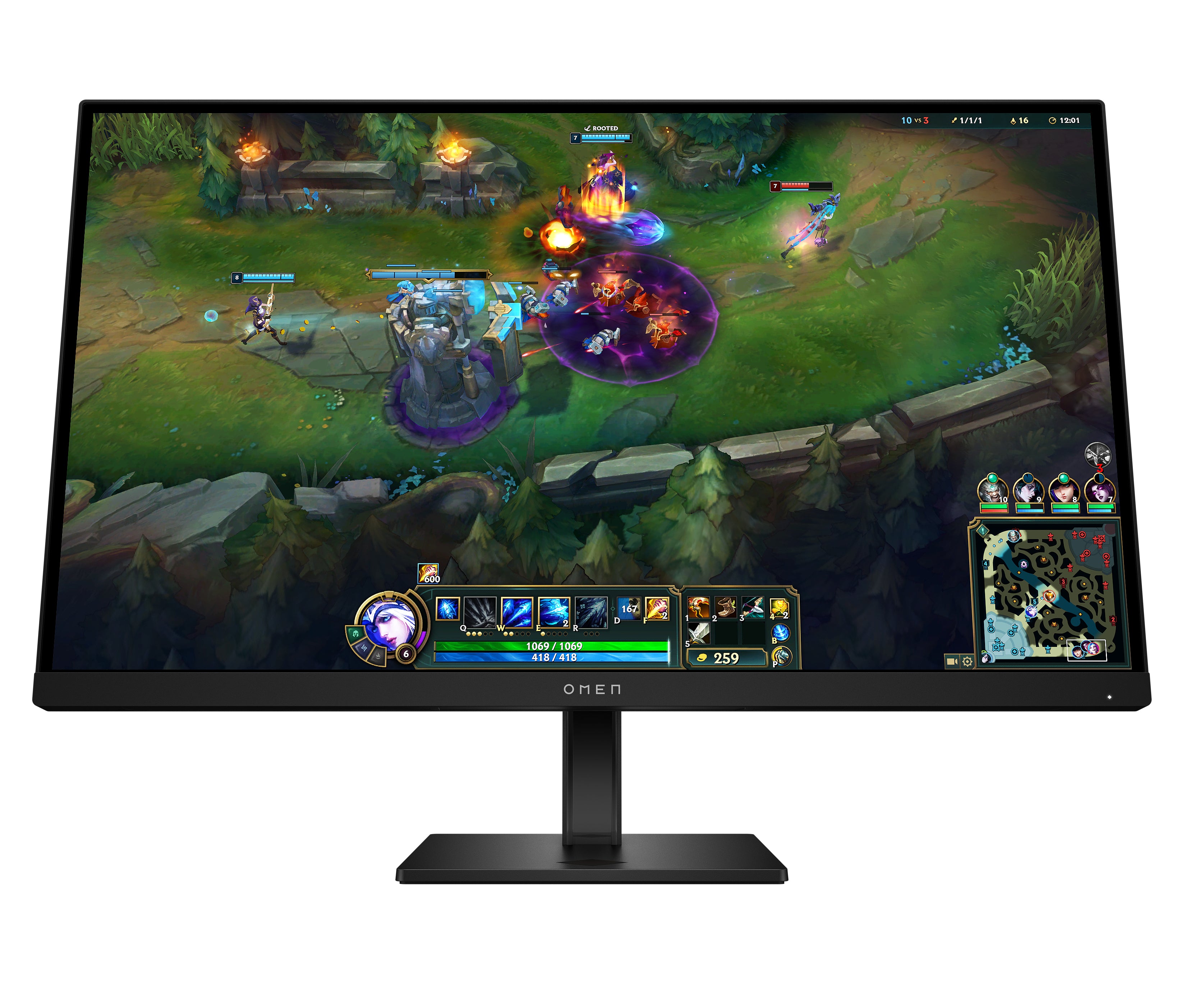 HP Monitor, 27", 1920 × 1080 (Full HD), LCD, Schwarz