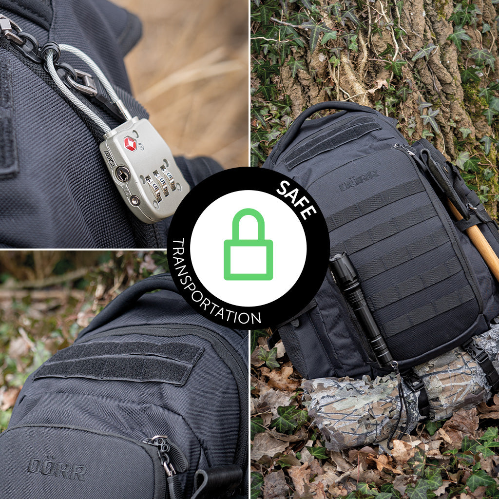 Dörr Wanderrucksack – 25 l, Polyester, Schwarz