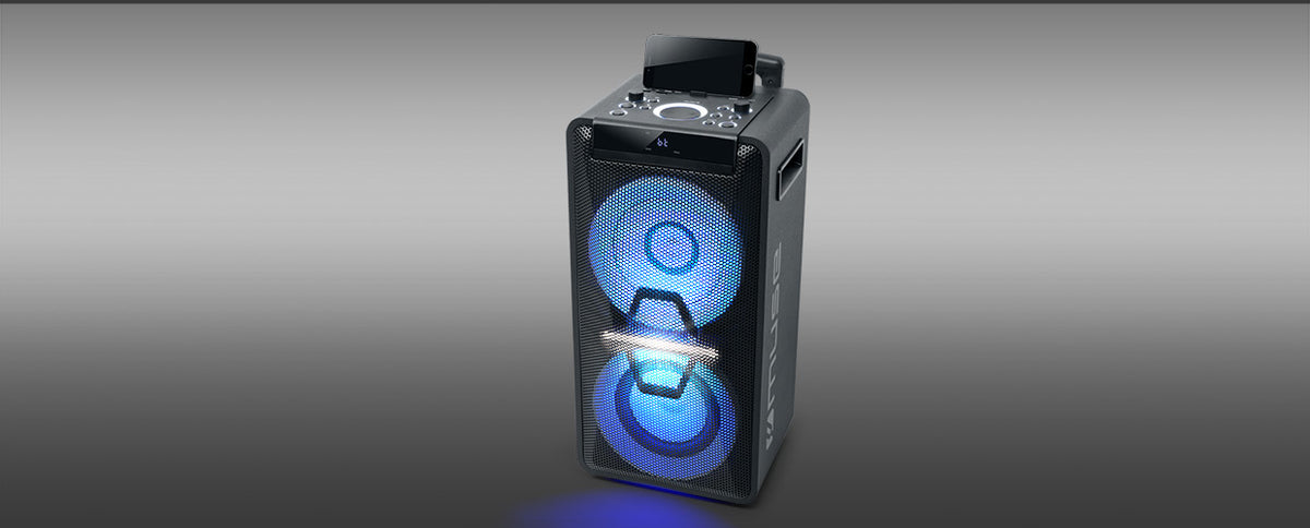 Muse M-1920 DJ – Party-Lautsprecher – 300 W, LED, 8 h – Schwarz
