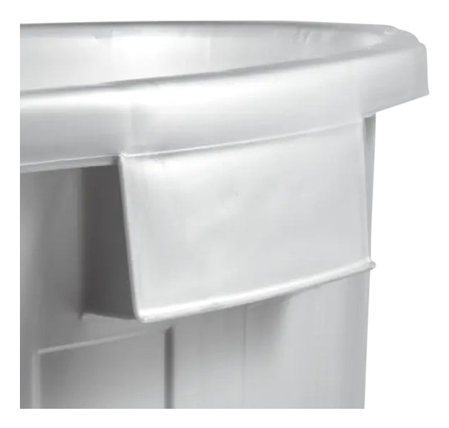 keeeper Supermax Müllcontainer – 50 l – Kunststoff (PP), rund – silber – mit Deckel
