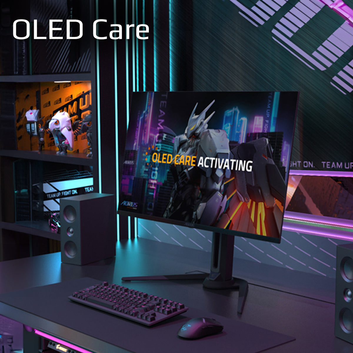 GIGABYTE AORUS FO32U – 31,5", 3840 × 2160 (4K), OLED, 165 Hz, USB-C 18 W, DisplayHDR True Black 400