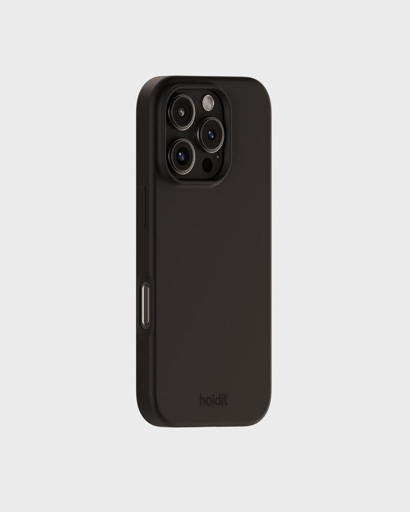 HoldIt Backcover – für Apple iPhone 16 Pro, Silikon, Schwarz
