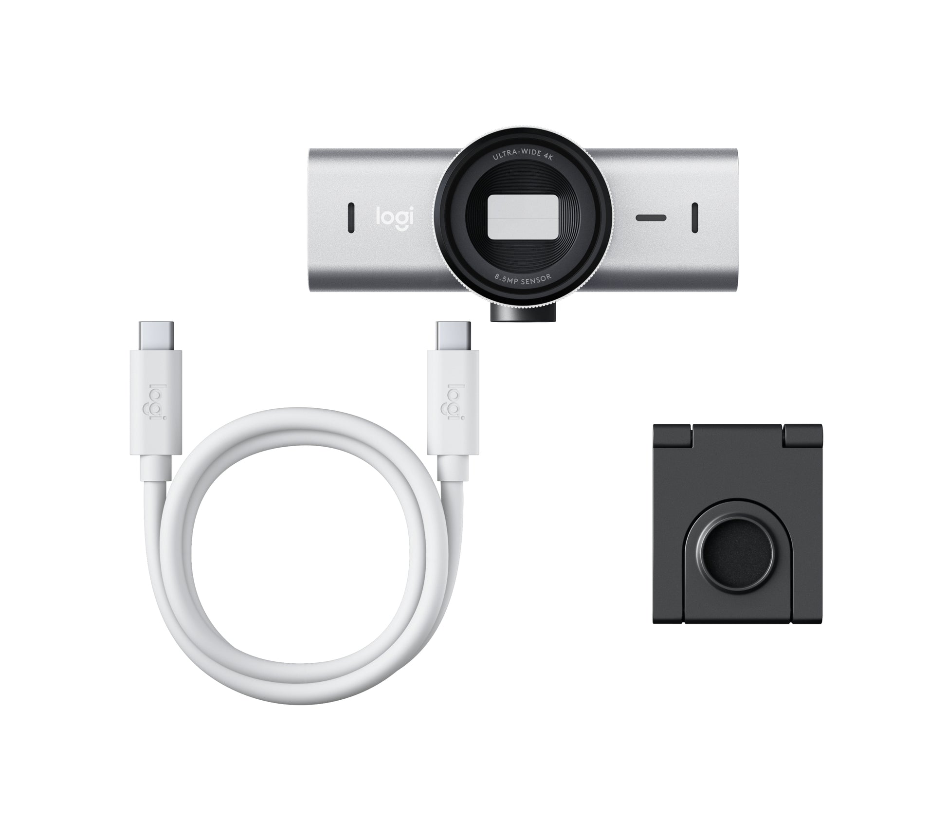 Logitech MX Brio Webcam – 4K Ultra HD, 30 fps, Autofokus, USB 3.0, Sichtschutz – Grau